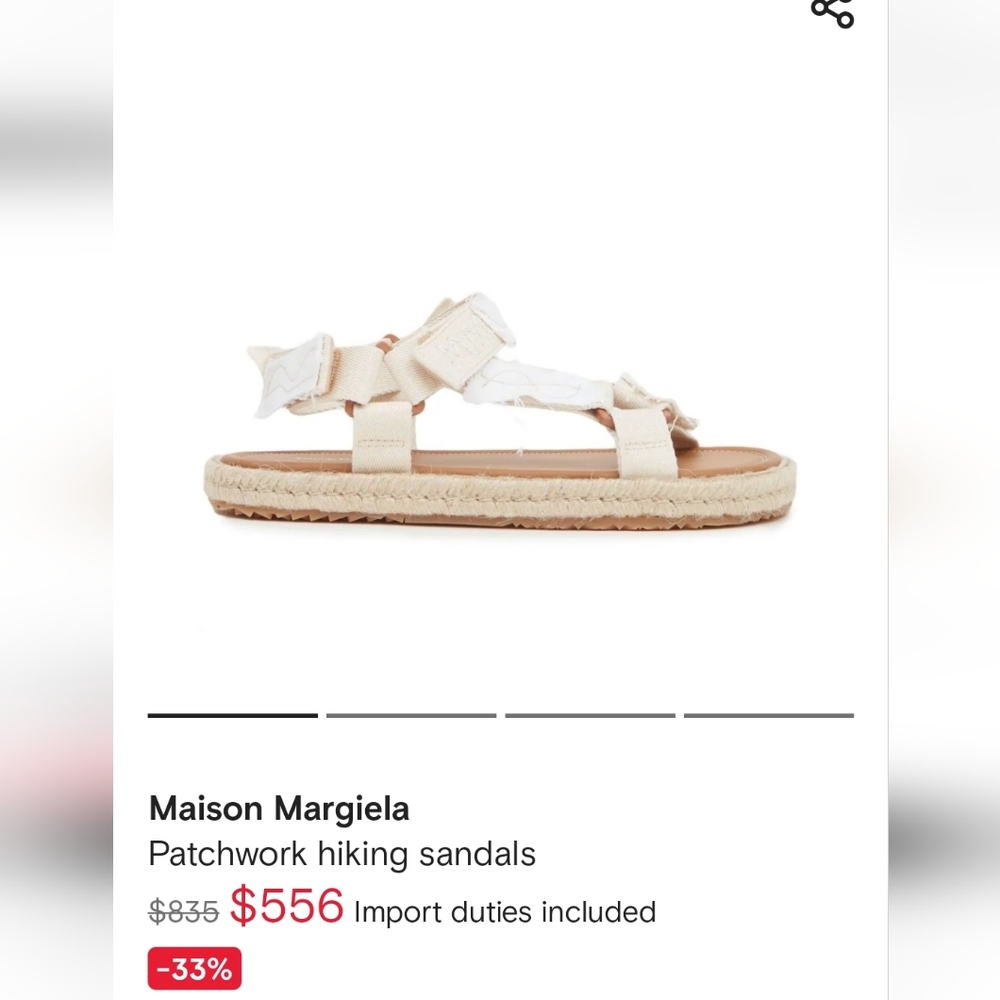Maison Martin Margiela Beige and White Sandals